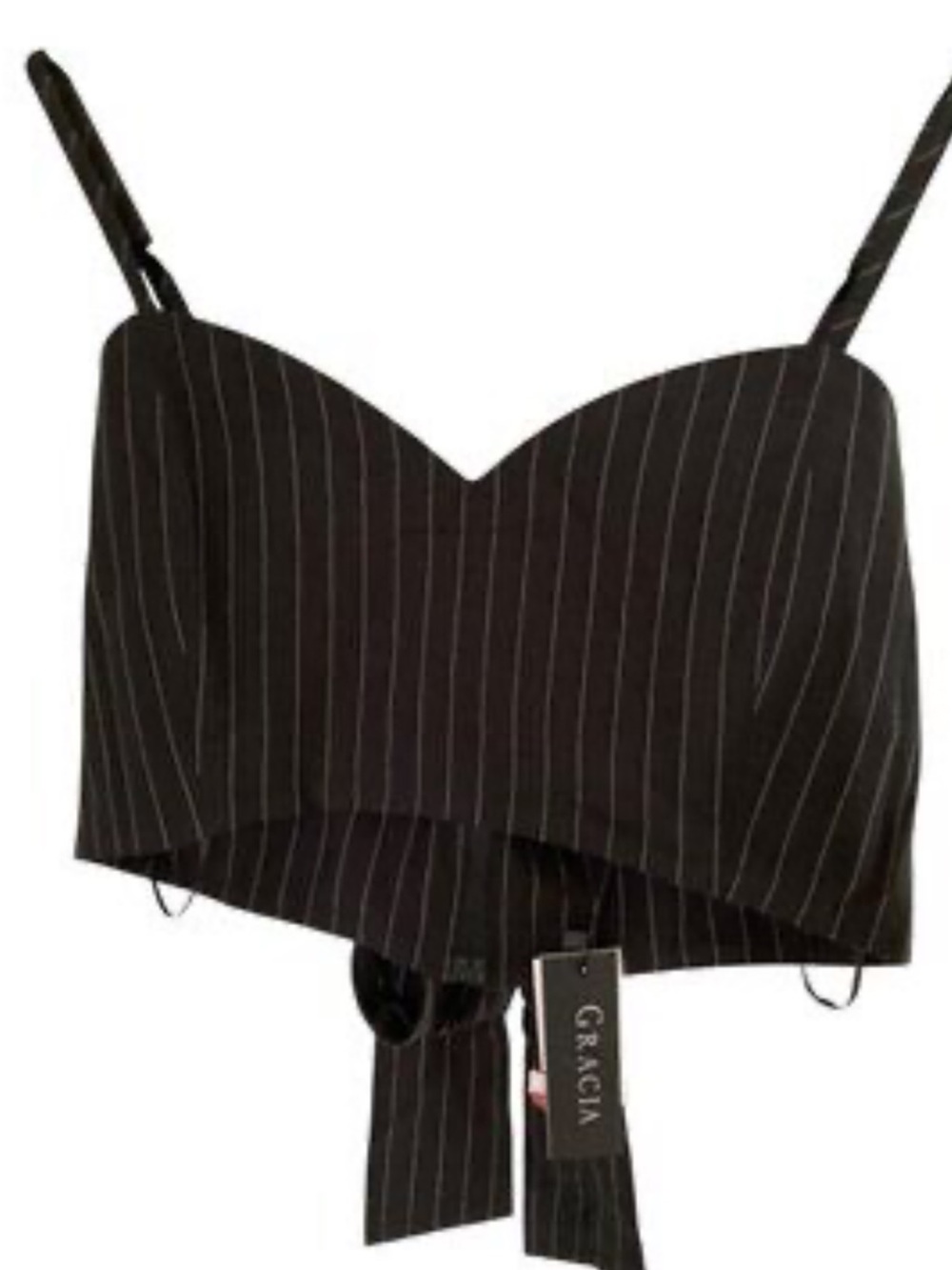 Gracia pinstripe crop tops all new